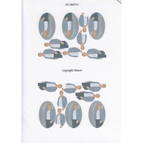 3D ark - Konfirmation. Dreng, blond h�r, gr� baggrund, 6 ovaler