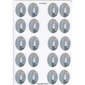 3D ark - Konfirmation. Dreng, blond h�r, gr� baggrund, 5x4 ovaler