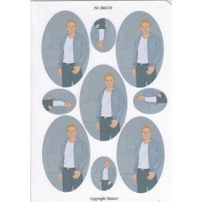 3D ark - Konfirmation. Dreng, blond h�r, kirke, ovaler