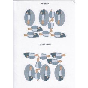 3D ark - Konfirmation. Dreng, blond h�r, kirke, 6 ovaler