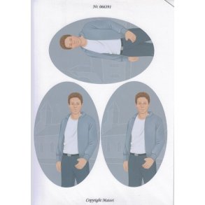 3D ark - Konfirmation. Dreng, m�rkt h�r, t-shirt, kirke, tr�je