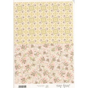 Basispapir, 2 delt, blomster