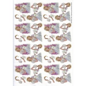 3D ark - Konfirmation. Pige m/telegram og rose