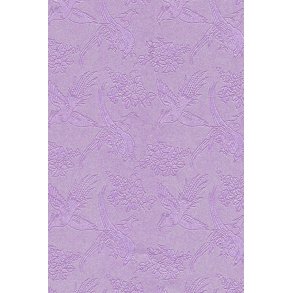 Papir med fugle mnster, 115g, A4, lilla