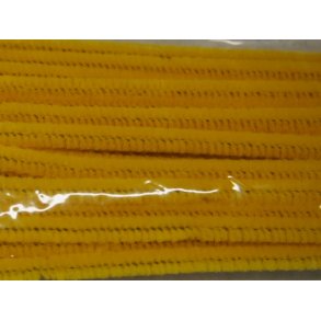 Chenille/piberenser, �6mm 30cm, gul