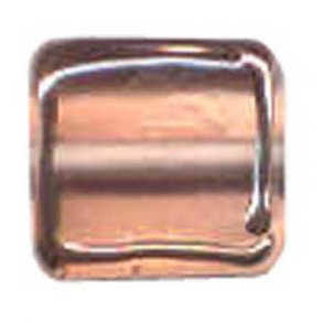 Eksklusivt glasfirkant rosa 13x13mm