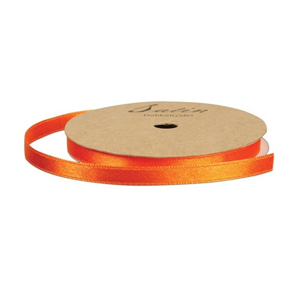 Satinbnd 3mm, 10 m pr. rulle, ORANGE