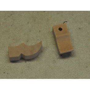 Tr�sko med hul �2, natur, 9x21mm, 1 par