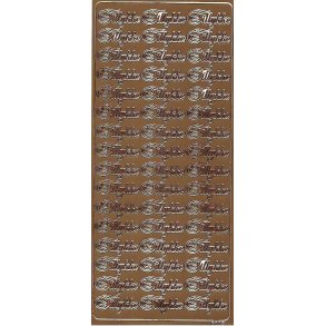 Stickers - Tillykke, kobber