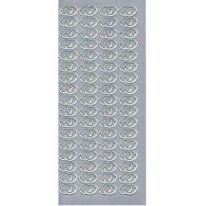 Stickers - Vielsesringe, s�lv