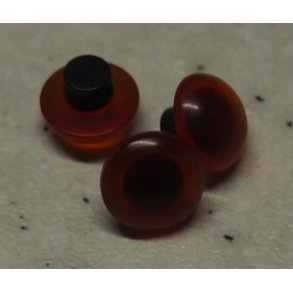 Glasjne til psyning, brune med sort pupil, 5mm, 4 par