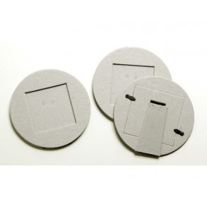 Papramme, rund, 12cm, hul 6,2x6,2cm, 3stk