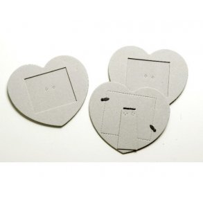 Papramme, hjerte, 15x14cm, hul 8,2x7cm, 3stk