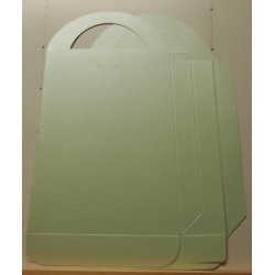 Gavepose, shiny lys-gr�n, ca. 21x31x3cm