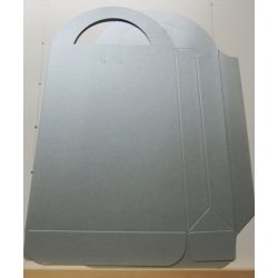 Gavepose, shiny s�lv, ca. 21x31x3cm