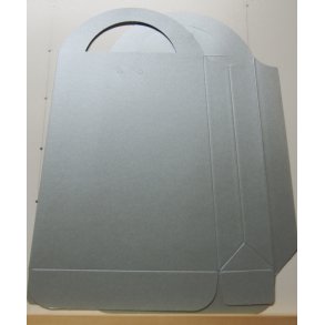 Gavepose, shiny s�lv, ca. 21x31x3cm