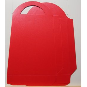 Gavepose, shiny r�d, ca. 21x31x3cm