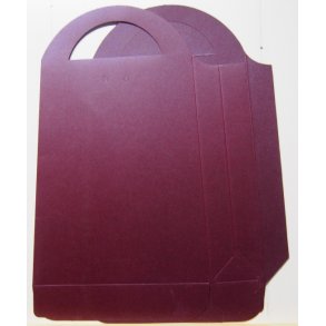 Gavepose, shiny m�rk lilla, ca. 21x31x3cm