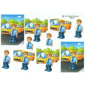 3D ark - Job, bus, chauffr, gul bus