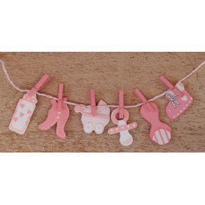 T�jsnor m/12 baby motiver i tr�, lyser�d, 2m