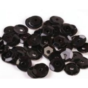 pailletter 5mm, sort ca. 12g
