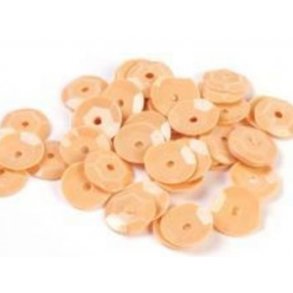pailletter 10mm, mat lys orange ca. 5g