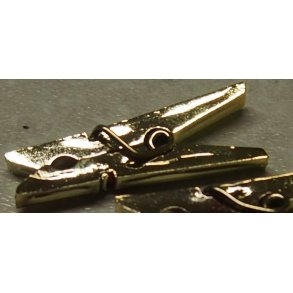 Guld klemmer, 8x4x32 mm, 10stk