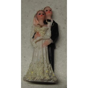 Bruddepar figur til fx kage, 7x3cm, 1 stk