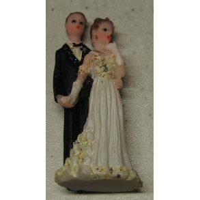 Bruddepar figur til fx kage, 6,5x3cm, 1 stk