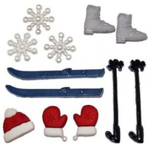 Plastknap Dress it up sports & skiing