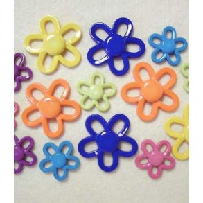 Plastknap Favorite Findings Nr 54 Crazy daisy