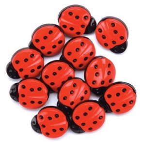Plastknap Favorite Findings Nr 160 Ladybug