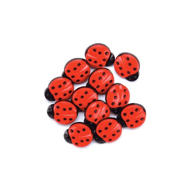 Plastknap Favorite Findings Nr 160 Ladybug