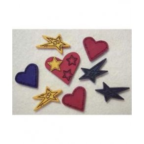 Plastknap Favorite Findings Nr 471 Hearts'n st