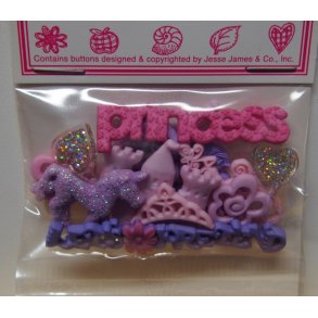 Plastknap Dress it up princess