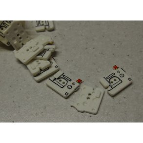 Plastknap 20x15mm hvid symaskine