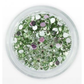 MC Rhinsten, 3mm, lys grn, 20 stk