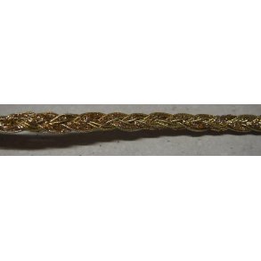 Bnd 8mm, guld m/stltrd, flettet, 1m