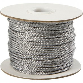 Slv snor 1mm, rulle á 100m