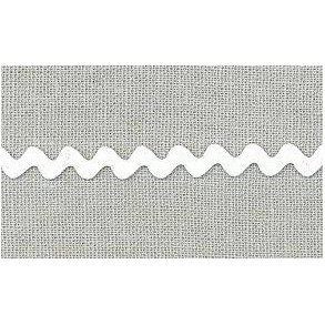 Zig zag bnd 9mm, hvidt, 1m