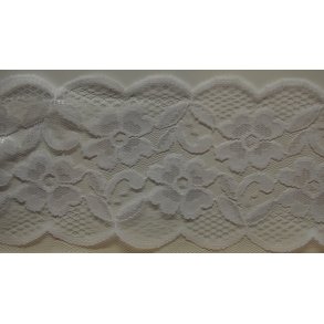 Mellemvrk, nylon, hvid, 13cm