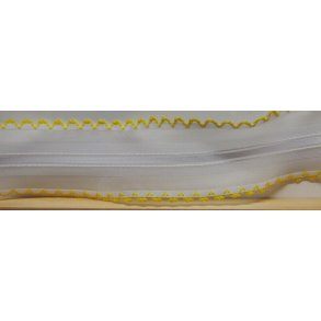 Strmpebnd, hvid/gul, 45mm