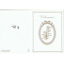 Bordkort, velkommen/velbekomme, 15x10cm,10stk