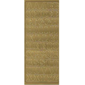 Stickers - Bogstaver, store A-Z guld