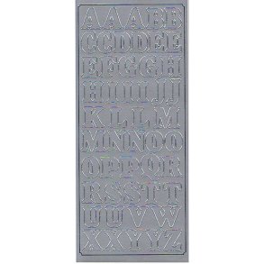 Stickers - Bogstaver, store A-Z slv