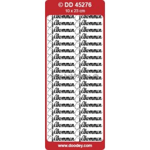 Stickers - Velkommen, hvid