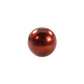 Voksperler, glas, orange, 6mm hul �1, 40stk