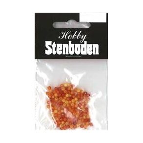 Voksperler, rav, 6mm hul �1, 50stk