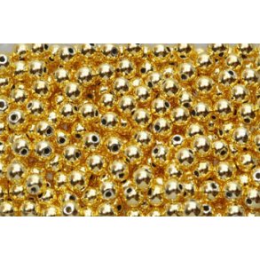 Voksperler, guld, 5mm hul 1, 100stk