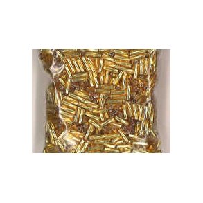 R�rperle - snoet, 2mm hul �1, guld iris, ca 40g